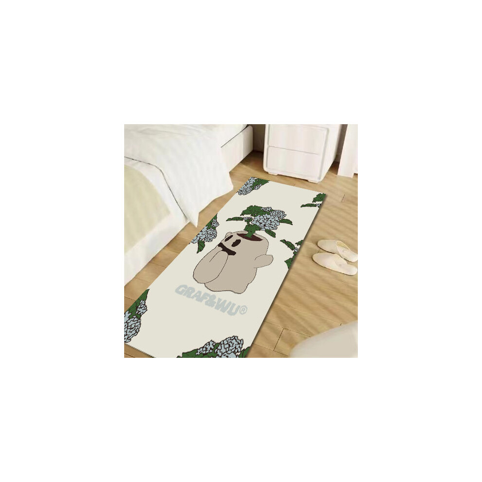 (A-17, 100X150cm 39.3X59in) original brand cute ghost flower ghost rectangular creative cute bedside blanket imitation cashmere thickened anti-drop