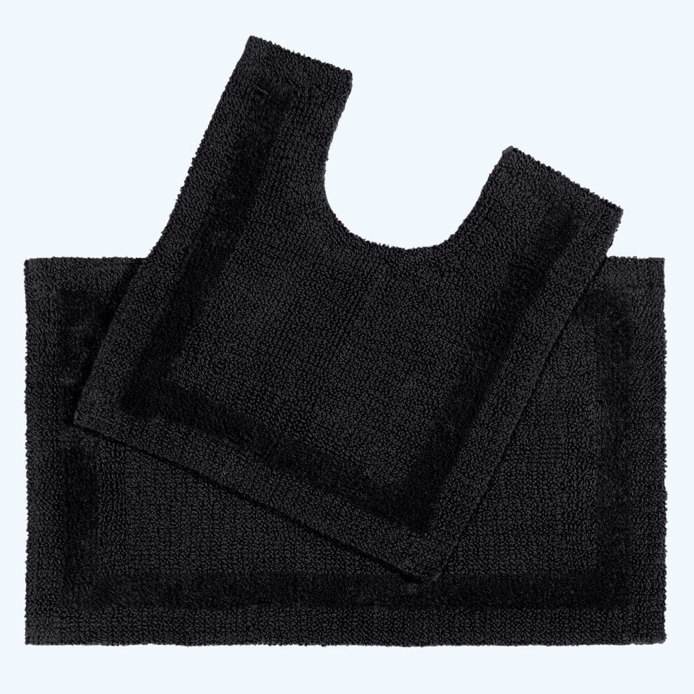 Homescapes Luxury Reversible Cotton Bath Mat Set