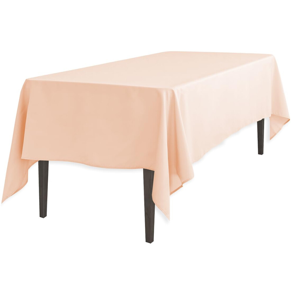 LinenTablecloth 60 x 102-Inch Rectangular Polyester Tablecloth Peach