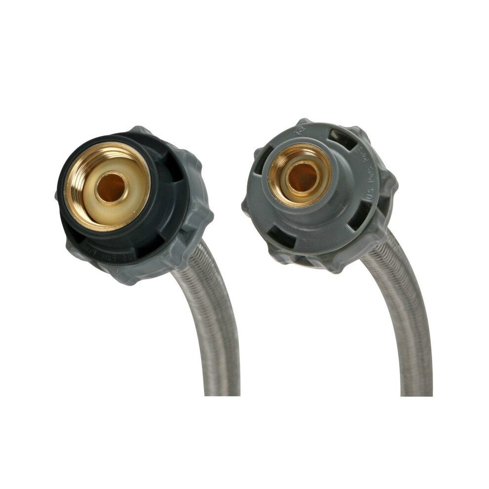 Photos - Other Bathroom Accessories Fluidmaster B1F20CS CLICK SEAL Faucet Connector Braided Stainless Steel - 3/8-Inch Compression Thread x 1/2-Inch F.I.P. Thre