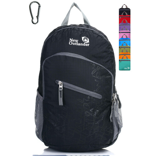 Sac à Dos Outlander Noir – Pliable Et Léger – Voyage Randonnée