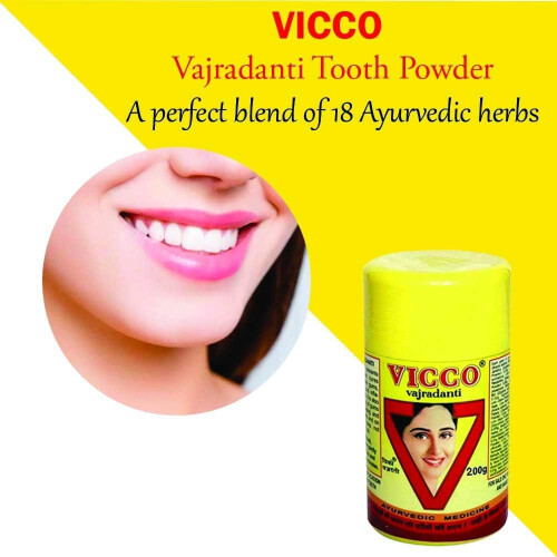 Vicco Vajradanti Zahnpulver 200 Gramm 2