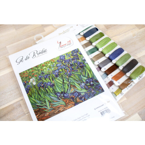 Lucas Kit de point de croix Motif iris de Van Gogh 2