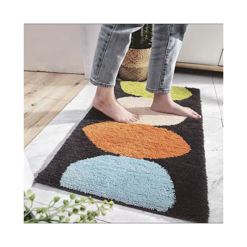 (lemon black, 100X150cm 39.3X59in) Bathroom absorbent floor mat, bathroom door non-slip mat, household foot pad, bedroom door mat, toilet carpet-image-OPC-PGBFG72-NEW