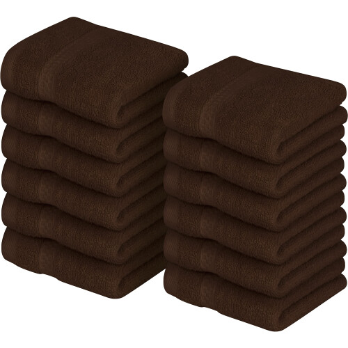 Toalhas utopia [12 Pack Premium Wash Panos Conjunto (12 x 12 polegadas) Anel de algod   o 100% girado altamente absorvente e macio panos essenciais