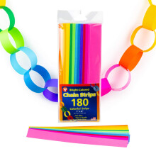 Mighty Bright Paper Chain Strips 1""""X8"""" 180/pk-assorterede farver