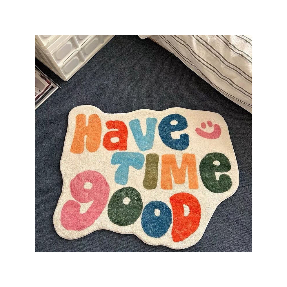 (A-3, 100X150cm 39.3X59in) Simple imitation cashmere thickened bedroom carpet irregular bedside carpet shaped absorbent ins-image-OPC-PGBFGG9-NEW