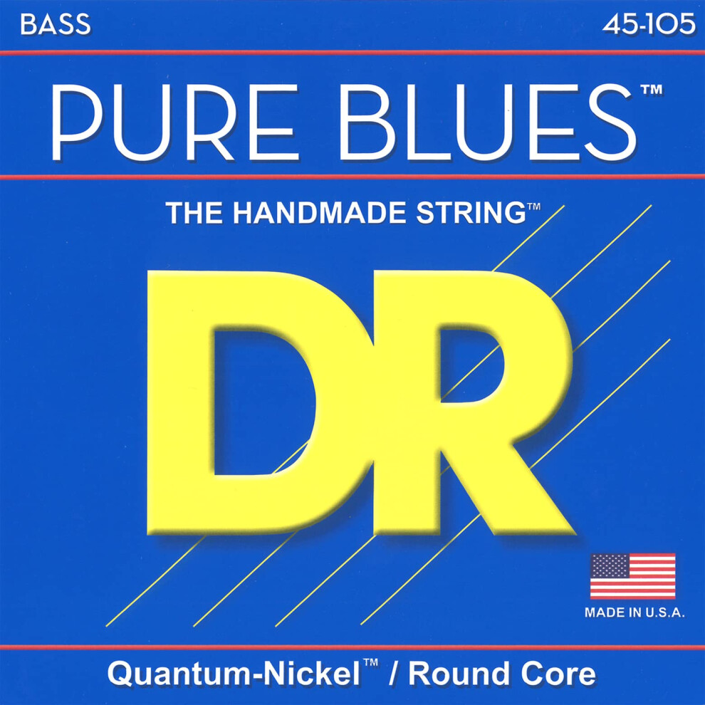 DR Strings PURE BLUES Bass guitar Strings PB-45 Silver