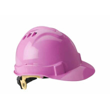 Gateway Safety 71206 Serpent High Density Polyethylene Vented Safety Helmet with Ratchet Suspension  Type I/Class C  Pink Shell  Medium