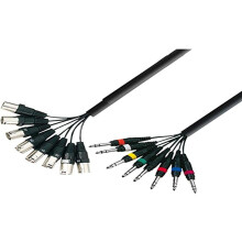 Adam Hall 3 Star Series 3m 8x XLR Male to 8x 6.3mm Jack Stereo Multicore Cable
