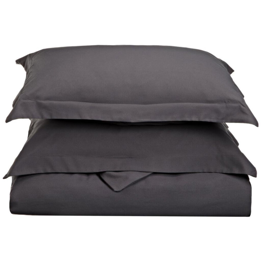 Housse de couette Clara Clark s   rie 1500, gris anthracite, pour lit double ou queen size