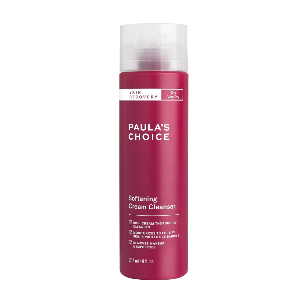 Paula's Choice SKIN RECOVERY Cream Cleanser  8 Ounce Bottle for Extra Sensitive  Redness and Rosacea Prone Skin  Normal to Very Dry Facial Skin