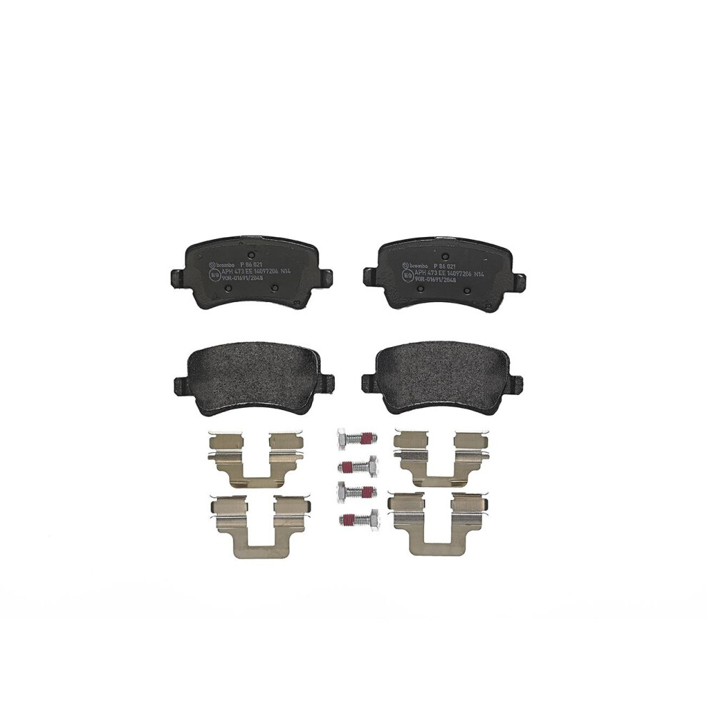 Brembo P86021 Low-Met Rear Disc Brake Pad Set Land Rovervolvo Oe# Lr043714