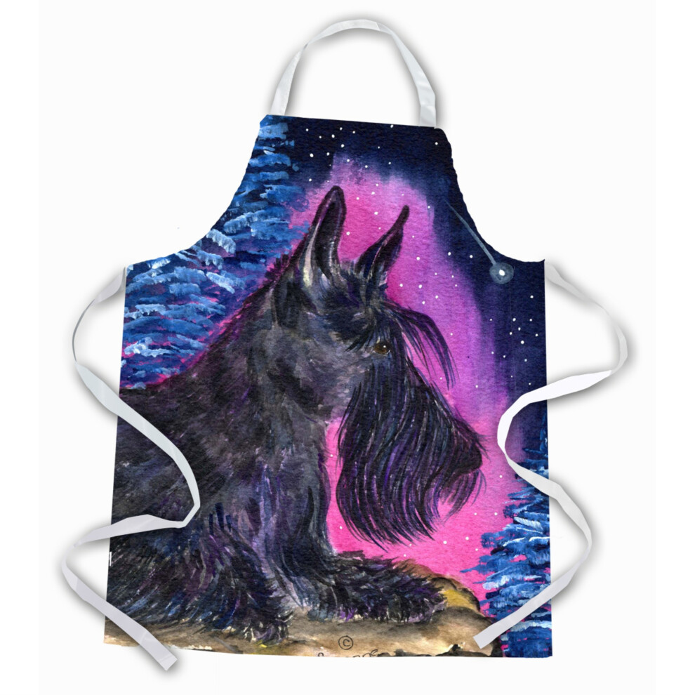 Caroline's Treasures SS8442APRON Sch Rze Mit Schottischem Terrier, Motiv Starry Night , Gro , Mehrfarbig-image