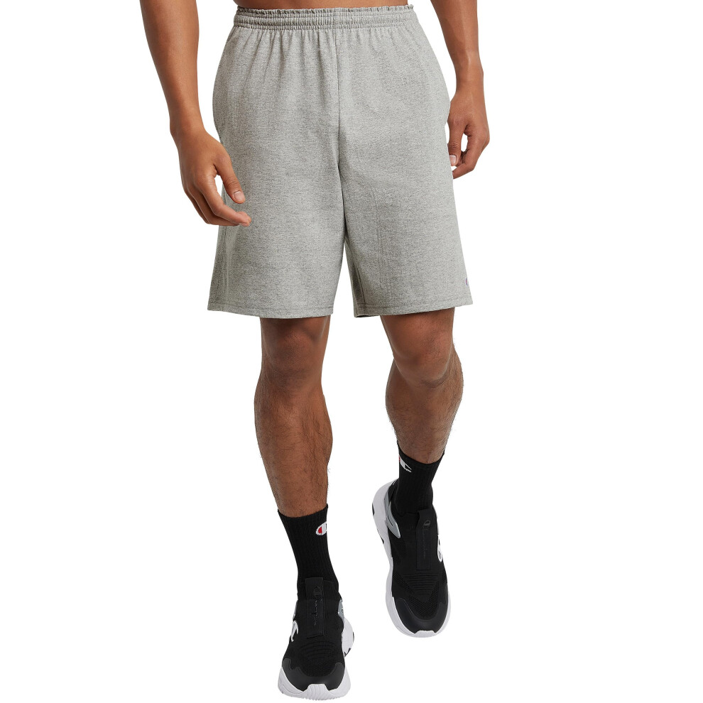 Champion Men's Shorts  Classic Cotton Jersey Athletic Shorts  9  Long Gym Shorts  Men's Workout Shorts