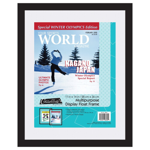 MCS 11x14 Inch Magazine Display Float Frame  Black (40946)
