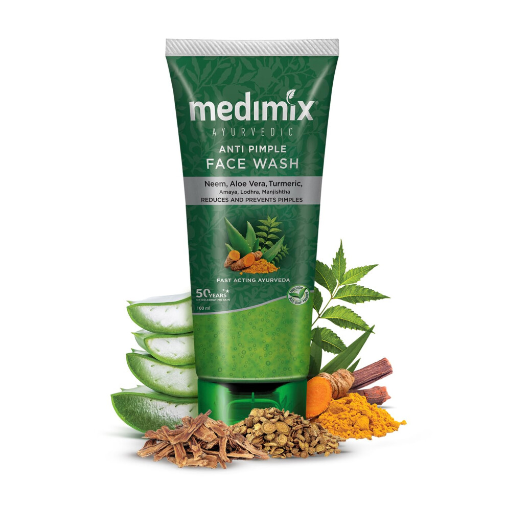 Medimix Ayurvedic Face Wash For All Skin Types - Soap Free - Paraben Free 100 Ml / 3.4 Oz