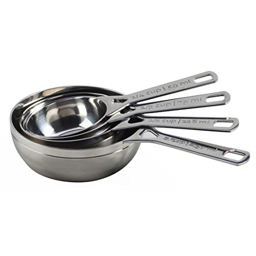 Le Creuset Le Creuset Rustfrit Stål Målekopper, Sæt af 4 2