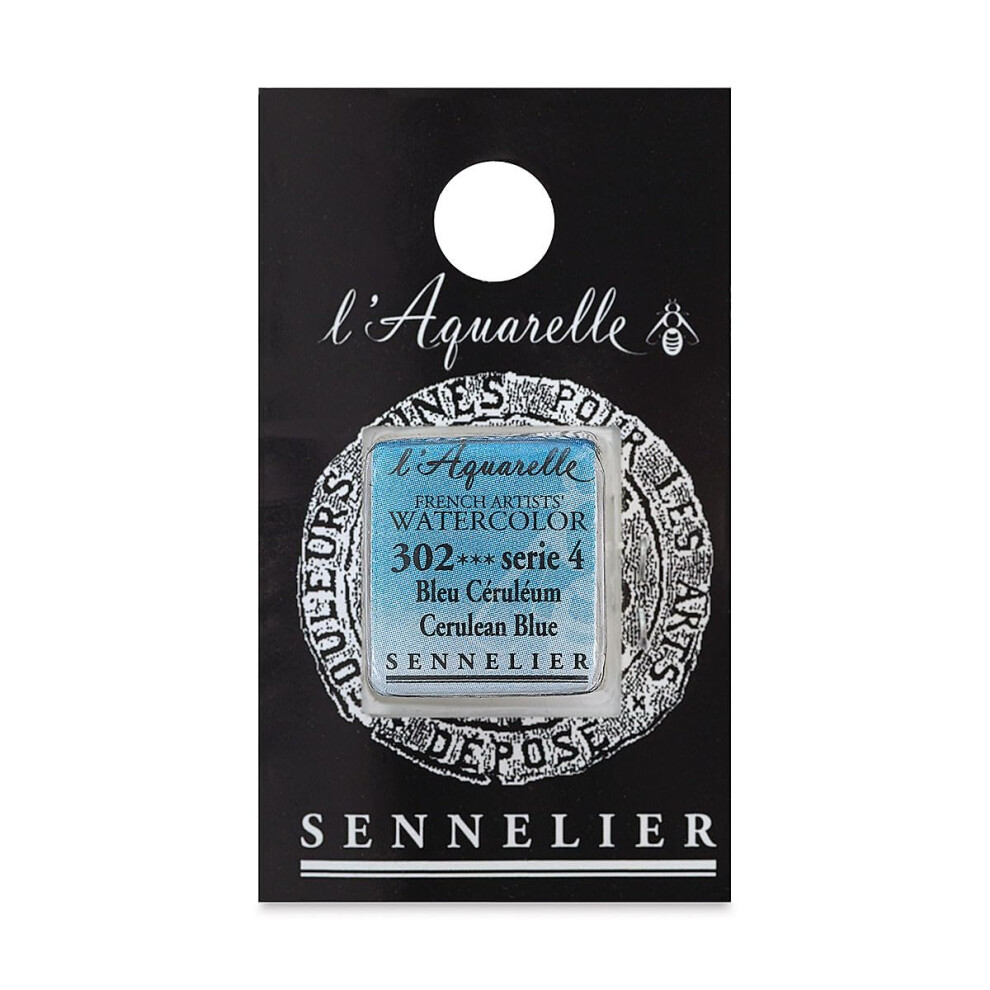 Sennelier L'aquarell French Watercolor Half Pan Di Ricambio, Blu Ceruleo-image