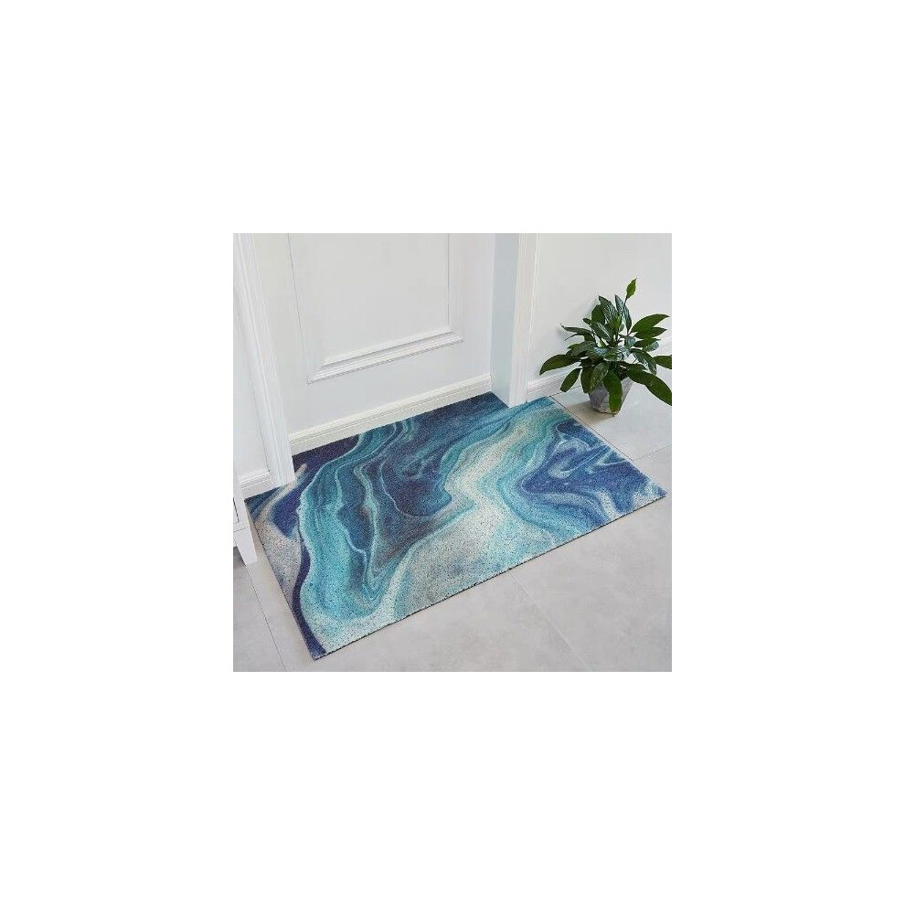 (Island Luxury, 80X120cm 31.5X47.3in) Door mats Door mats Silk ring foot mats Internet celebrities Door carpet Home foyer Door mats can be cut