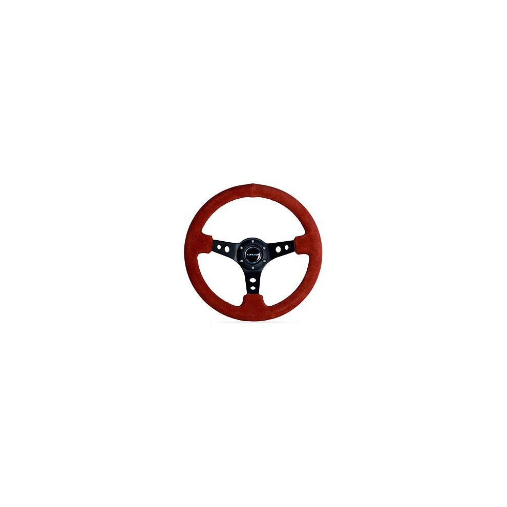 Nrg Innovations St-006S-Rr 350Mm Sport Steering Wheel 3 Deep Suede Red 013072000922