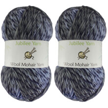 JubileeYarn Vlnen mohrov prze - Ombr? Cesan - 100 g/pradeno - Coral Reef Navy - 2 pradena