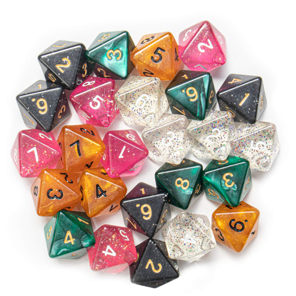 Wiz Dice Bulk Dadi Poliedrici Casuali (Confezione Da 8-100) - Dadi Poliedrici Da Gioco Di Ruolo In Colori Unici - Accessori Dnd Per Giochi Di Dad-image