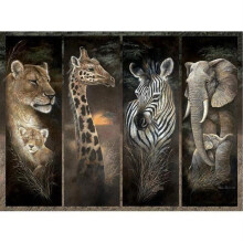 Bits and Pieces - Puzzle da 3000 pezzi - Puzzle Pride of Africa dell'artista Ruane Manning - Animali della giungla africana: leoni, giraffe, elef