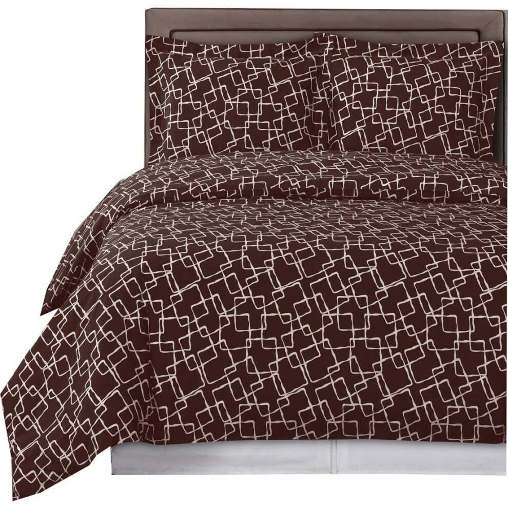 Royal Tradition Eva Wende-Bettbezug-Set, Fadenzahl 250, 100 % Baumwolle, King/California King, Schokoladenbraun-image