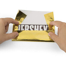 Involucro in Alluminio - Confezione da 100 Involucri per Barrette di Cioccolato con Retro Spesso - Ideale per Barrette da 1.55Oz