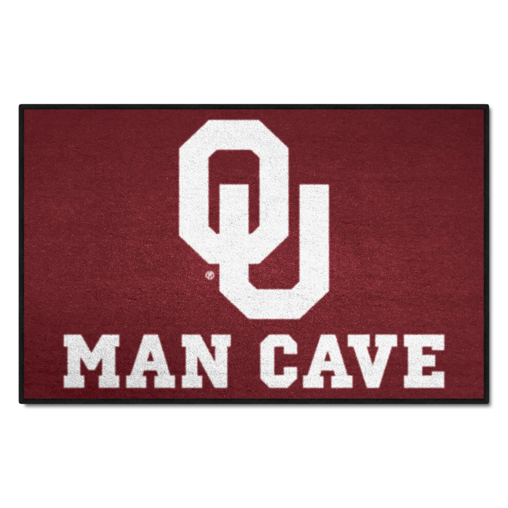 Tapis d   coratif FANMATS 14684 Oklahoma Sooners Man Cave Starter Mat - 48 x 76 cm | Tapis de d   coration pour supporter de sport et tapis de hayon