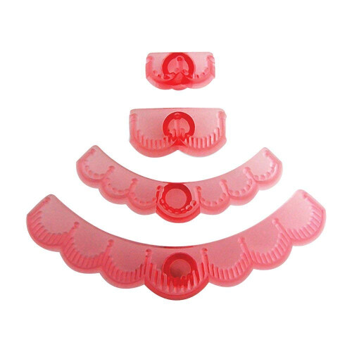 JEM Κόφτες Fondant Edge με Ράμματα, Για Διακόσμηση Κέικ, Σετ 4 Τεμαχίων