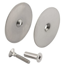 Defender Security U 10677 Steel Door Hole Cover Plate  Stainless Steel Single Pack