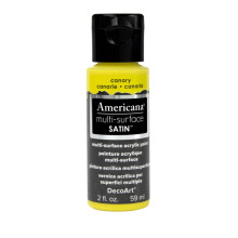 DecoArt Americana Multi-Surface Satin Acrylics Paint 2-Ounce Canary