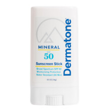 Dermatone Mineral Sunscreen Stick SPF 50 | Zinkoxid solcremestift til ansigt og krop Bredspektrum UVA/UVB Reef Safe Fugtgivende Vandafvisende (80