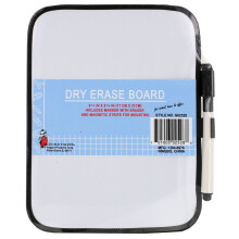 Tør-erase 6-1/2 """" x 8-1/4 """" tavle med markør og magnetstrimler-02528