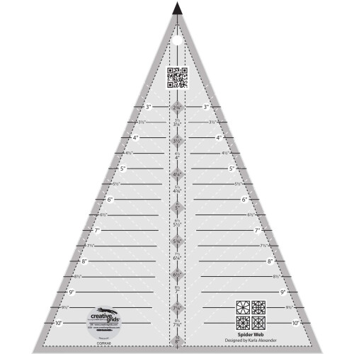 Creative Grids Spider Web Triangle Quilting Lineal Template - CGRKA6