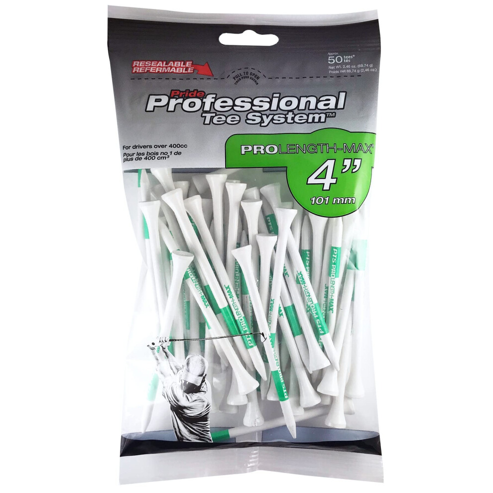 Pride Professional - Longueur maximale de golf Pro - 4, 50 unit   s, blanc/vert, lot de 2