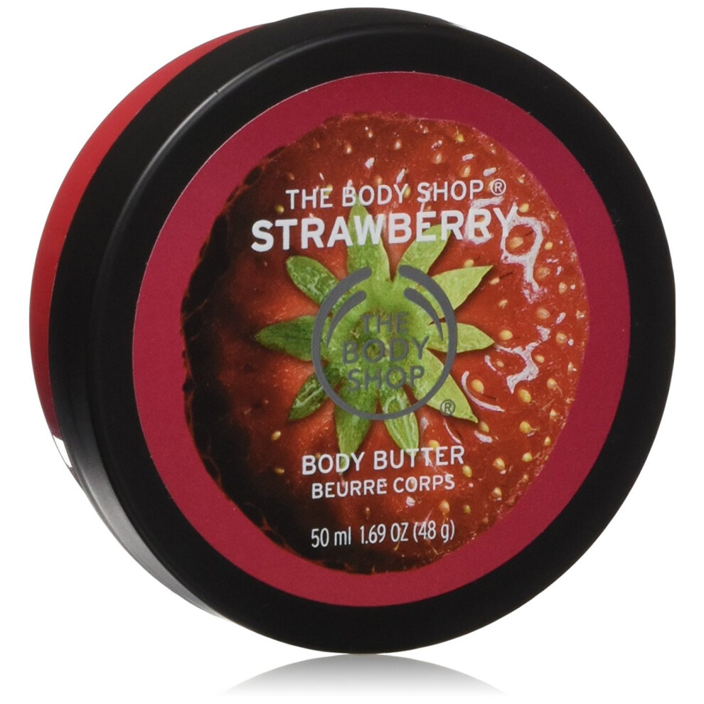 The Body Shop Strawberry Body Butter - Nourishing & Moisturizing Skincare for Normal Skin - Vegan - 1.69 Oz