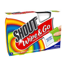 Shout Tücher - Tragbare Fleckenentferner, 2er Pack, 24 Tücher, Mehrfarbig