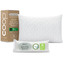 Coop Home Goods Original Adjustable Pillow Queen Size Bed Pillows for Sleeping Cross Cut Memory Foam Pillows - Medium Firm Back Stomach and Side Sl