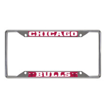 Fanmats 14847 Chicago Bulls Chrome Metal Licensplade Frame Team Colours 6.25in X 12.25in