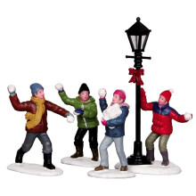 Lemax Snowball Fight! Set of 4#32133