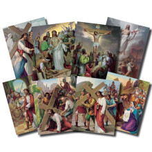 Die Stationen des Kreuzes, illustriertes Karton-Poster-Set, 14-teilig, 25,4 cm