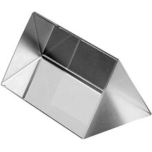 Amlong Crystal 2,5 tommer optisk glas trekantet prisme til undervisning i lysspektrumfysik og fotofotografi Prisme 60 mm