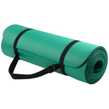 Fitvids Yogam?tte 1/2-tommer Ekstra tyk High Density Tr?ningsm?tte Anti-T?r Tr?nings Yogam?tte med b?rerem Velegnet til forskellige yoga?velser