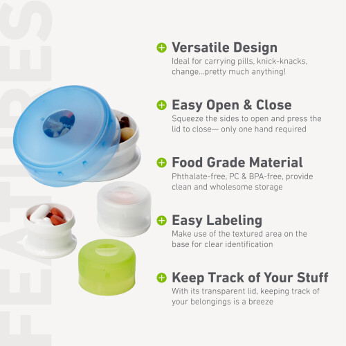 humangear GoTubb | Hard Container | Easy Open | Food-Safe Material  Clear/Orange/Red  Medium 2