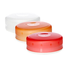 humangear GoTubb | Hard Container | Easy Open | Food-Safe Material  Clear/Orange/Red  Medium