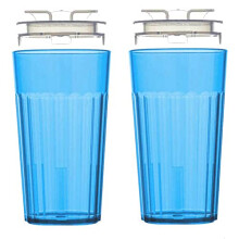 Reflo Smart Cup blauw 2-pack Open trainingsbekertje peuterbekertje Zonder zuiging 177 ml 360 Control-Flow Gemaakt in de VS Premium slagvast kunststof