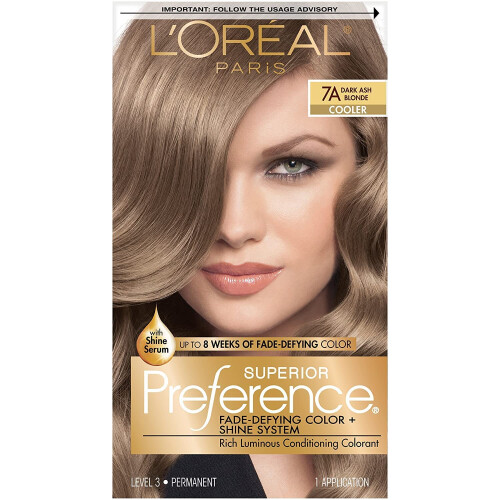 L'Oreal Superior Preference - 7A Σκούρο Ξανθό Σταχτί (Πιο Ψυχρό) 1 Τεμάχιο (Συσκευασία των 3)